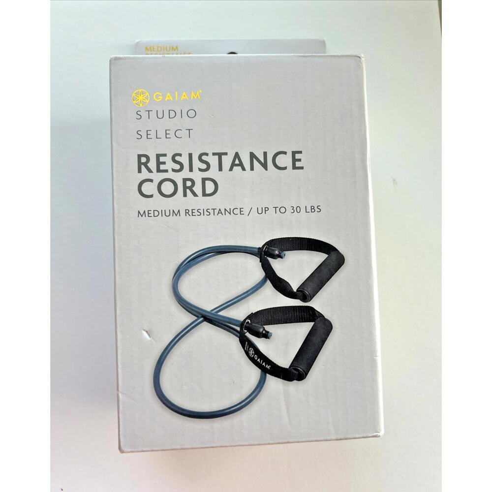 GAIAM Resistance Training Cord Workout Pull Up Band Medium Resistance Up to 30lb
